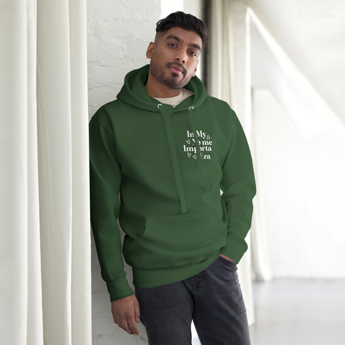 Unisex In my No Me Importa Front Left Hoodie