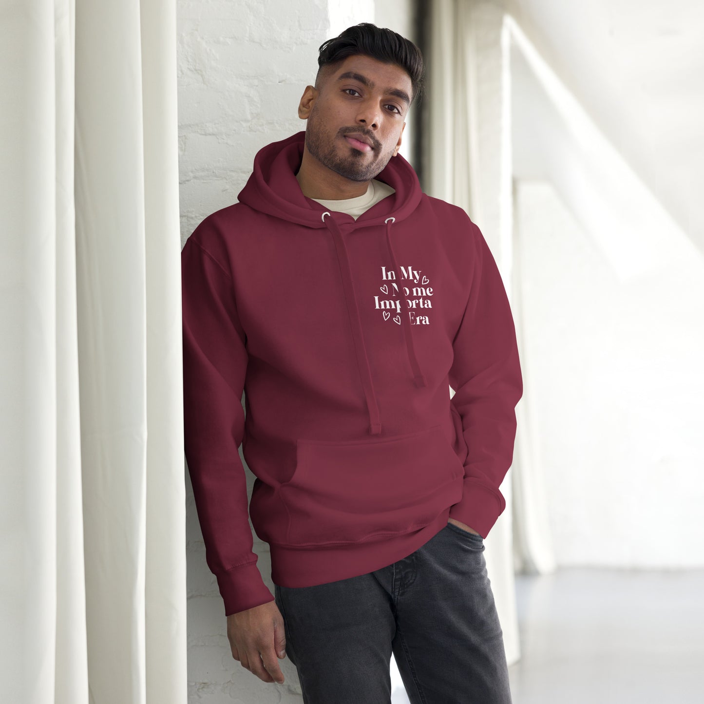 Unisex In my No Me Importa Front Left Hoodie