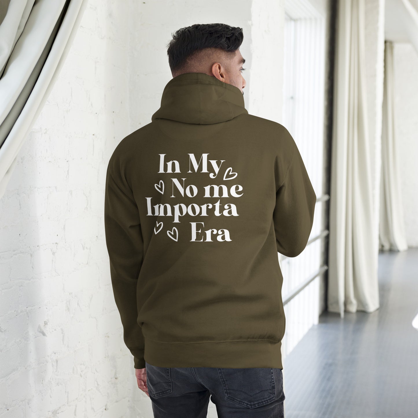Unisex In my No Me Importa Front Left Hoodie