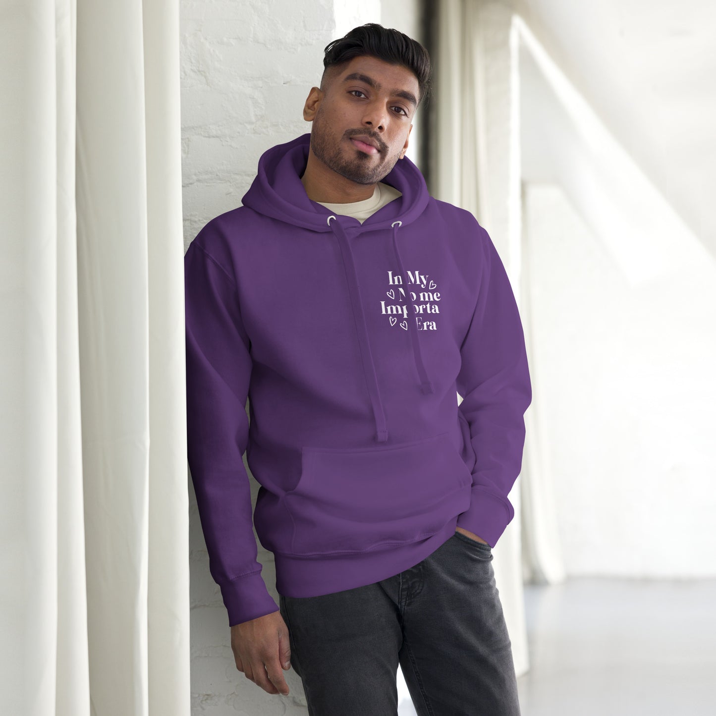 Unisex In my No Me Importa Front Left Hoodie