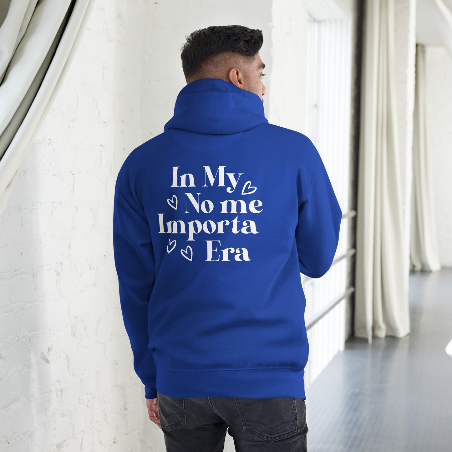 Unisex In my No Me Importa Front Left Hoodie