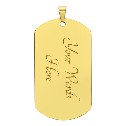 Luxury Graphic Dog Tag Necklace – To My Papa, My Strength & Hero