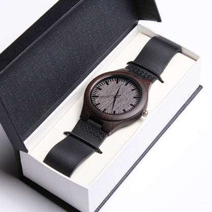 To Dad – Engraved Premium Wood Watch