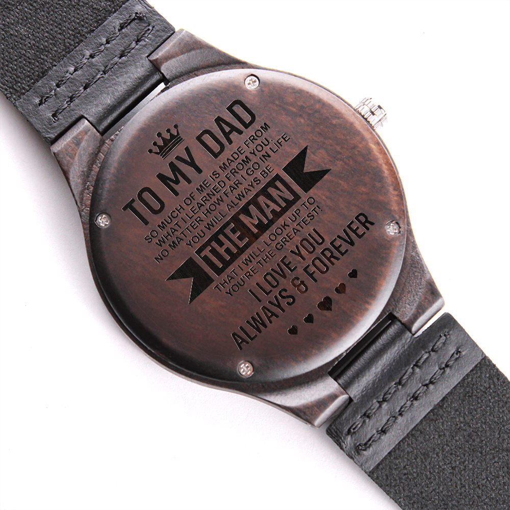 To Dad – Engraved Premium Wood Watch
