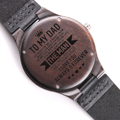 To Dad – Engraved Premium Wood Watch