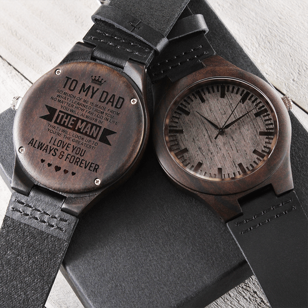 To Dad – Engraved Premium Wood Watch