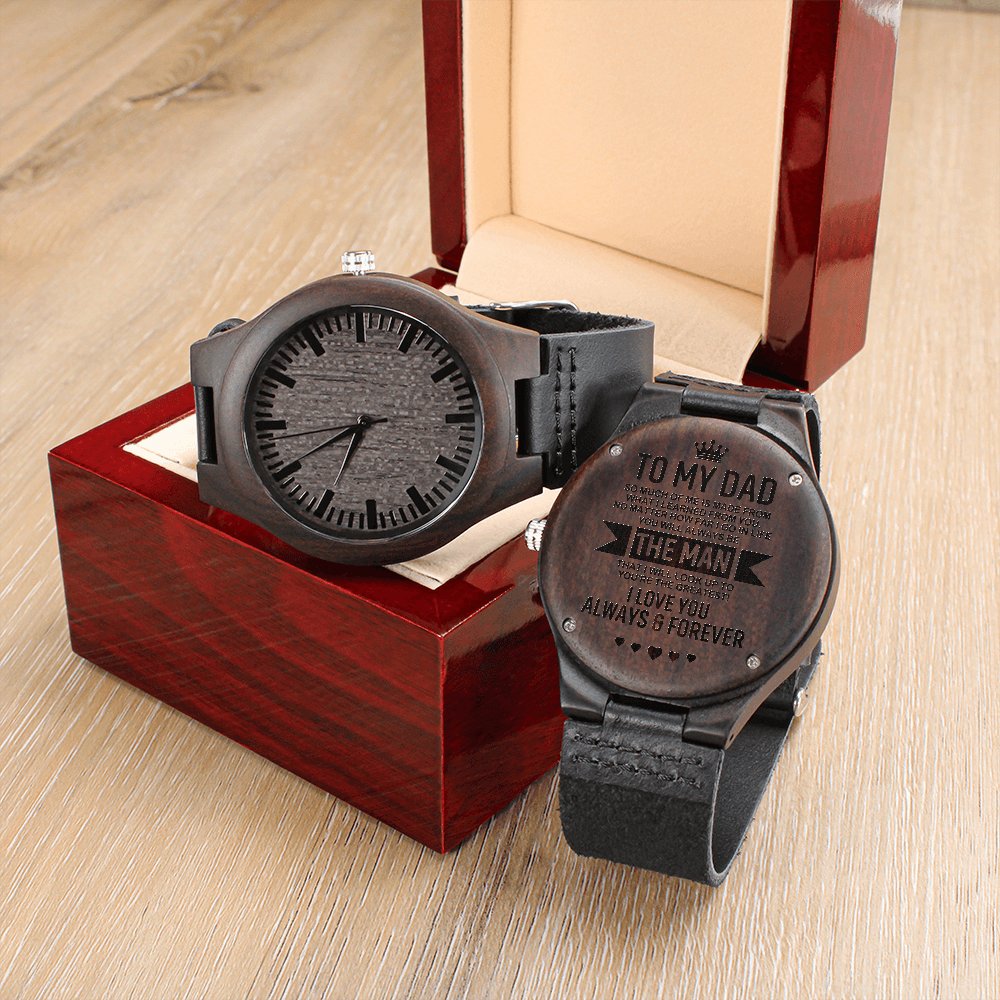 To Dad – Engraved Premium Wood Watch