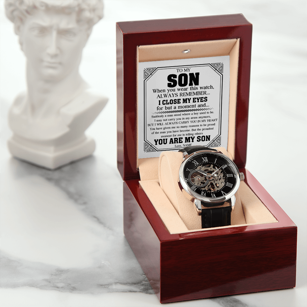 Openwork Luxury Timepiece – To My Son