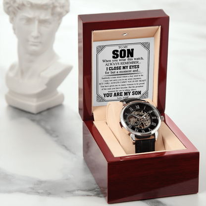 Openwork Luxury Timepiece – To My Son
