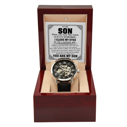 Openwork Luxury Timepiece – To My Son