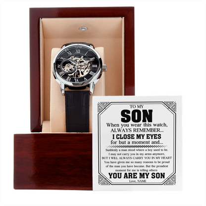 Openwork Luxury Timepiece – To My Son