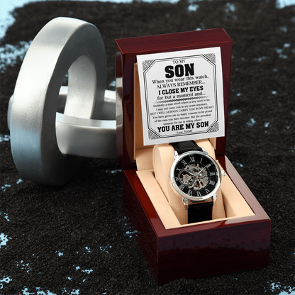 Openwork Luxury Timepiece – To My Son