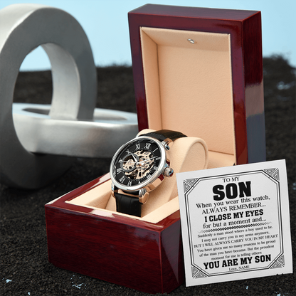 Openwork Luxury Timepiece – To My Son