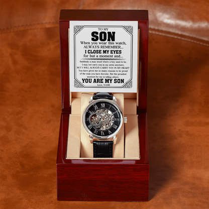 Openwork Luxury Timepiece – To My Son