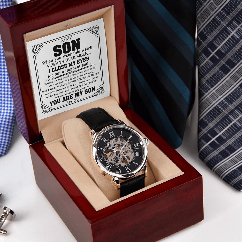 Openwork Luxury Timepiece – To My Son