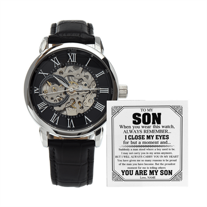 Openwork Luxury Timepiece – To My Son