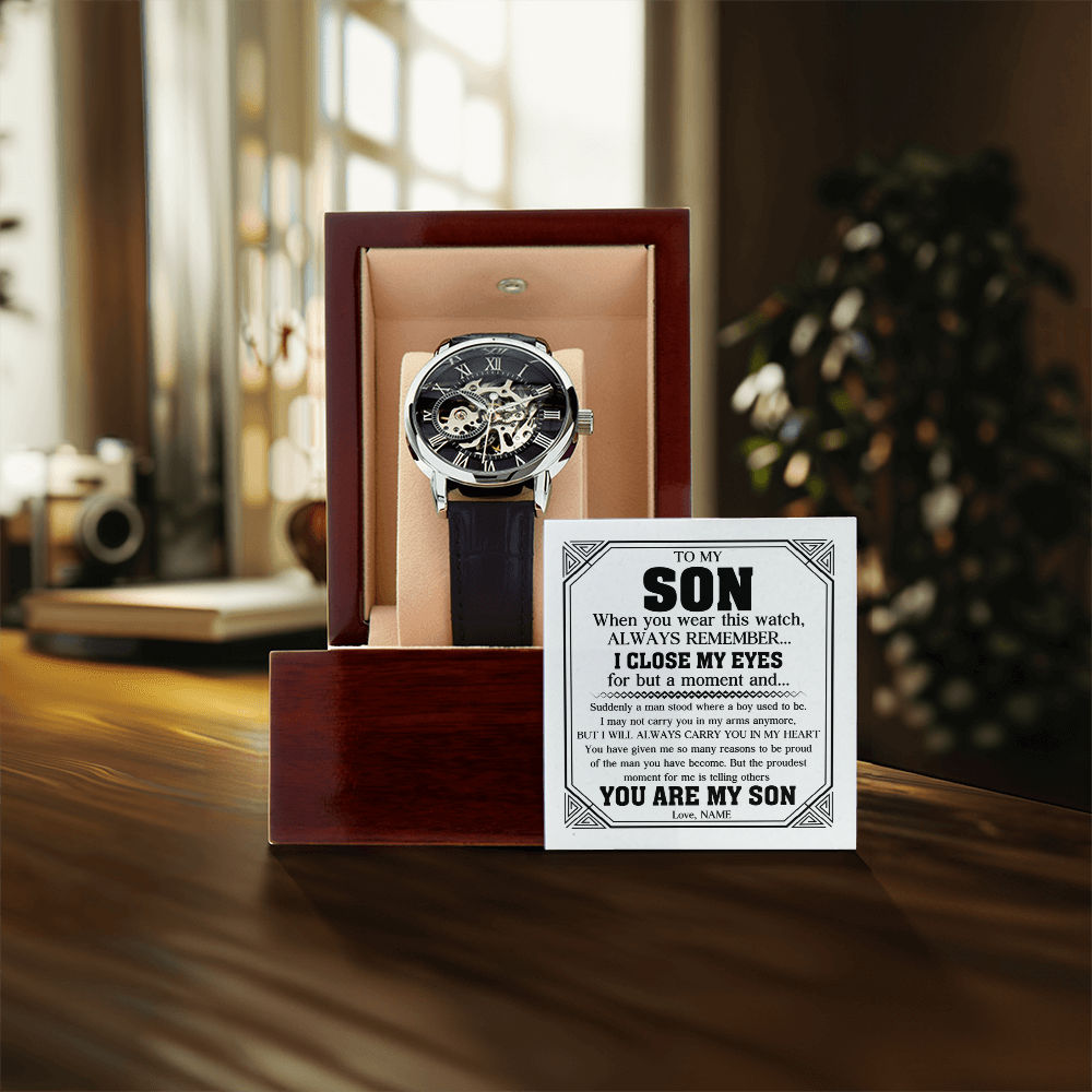 Openwork Luxury Timepiece – To My Son
