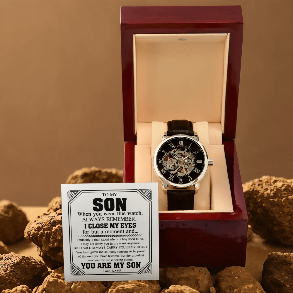 Openwork Luxury Timepiece – To My Son