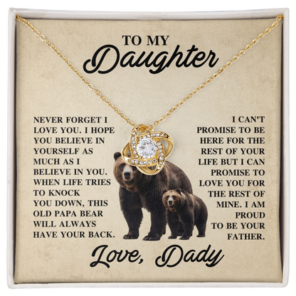 A Father's Promise – Love Knot Necklace for Daughter