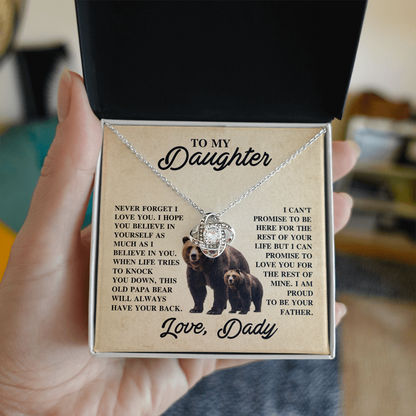 A Father's Promise – Love Knot Necklace for Daughter
