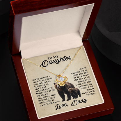 A Father's Promise – Love Knot Necklace for Daughter