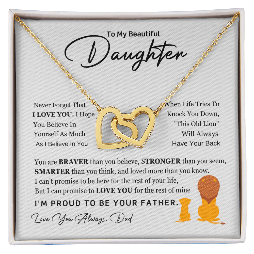 Forever Connected – Interlocking Hearts Necklace for Daughter