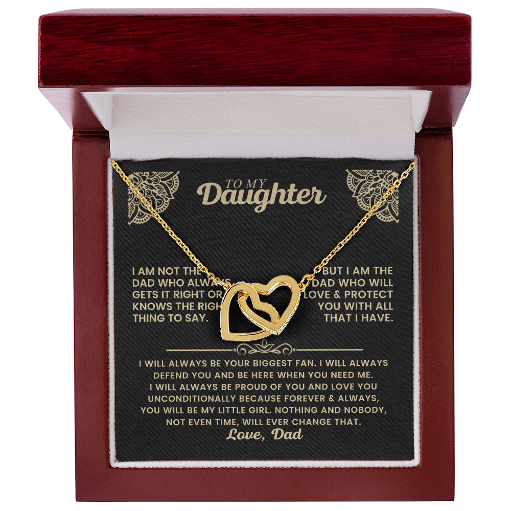 To My Daughter – Interlocking Hearts Necklace of Love