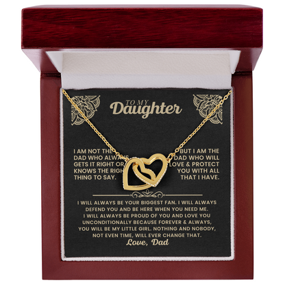 To My Daughter – Interlocking Hearts Necklace of Love