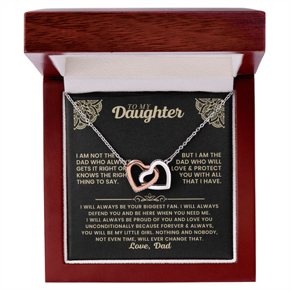 To My Daughter – Interlocking Hearts Necklace of Love