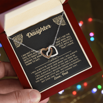 To My Daughter – Interlocking Hearts Necklace of Love