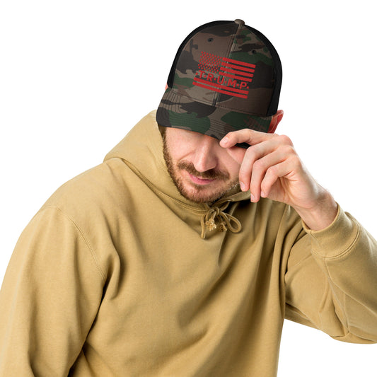 Camouflage Red Trump trucker hat