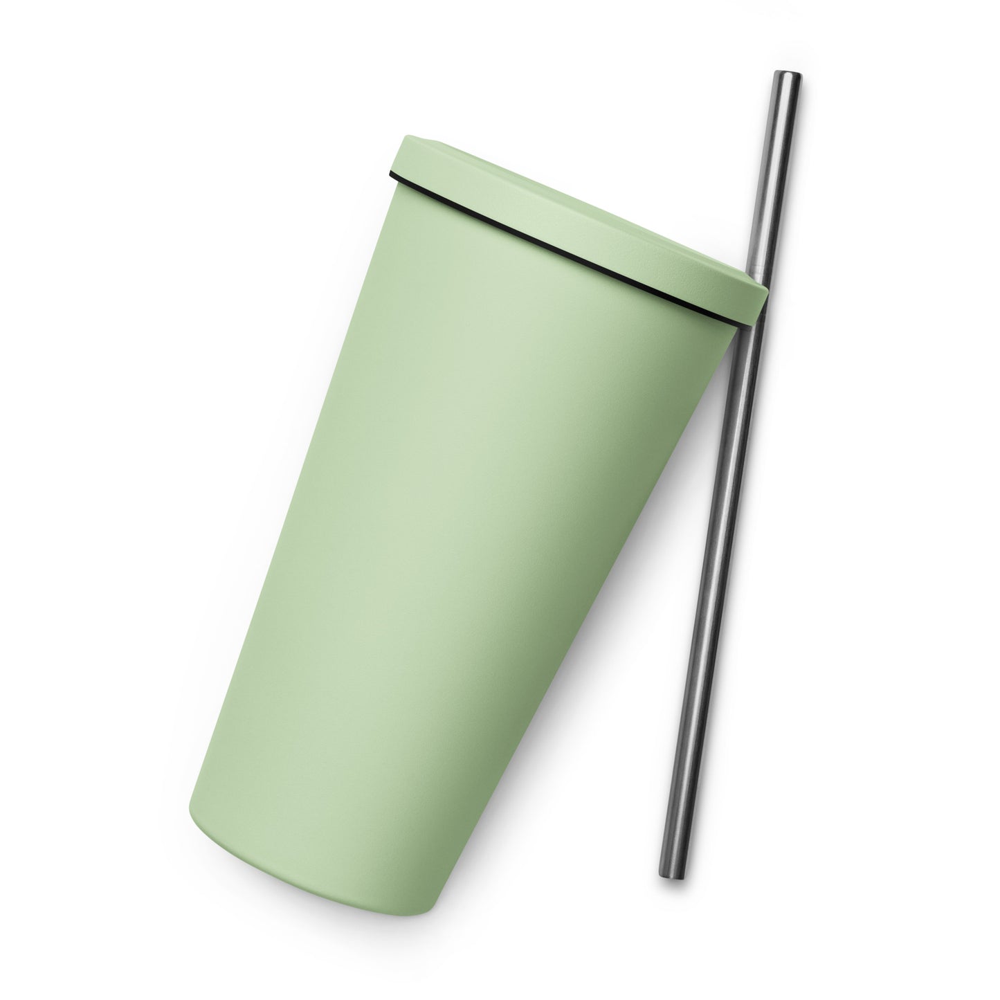 Insulated Mom & Boss tumbler with a straw