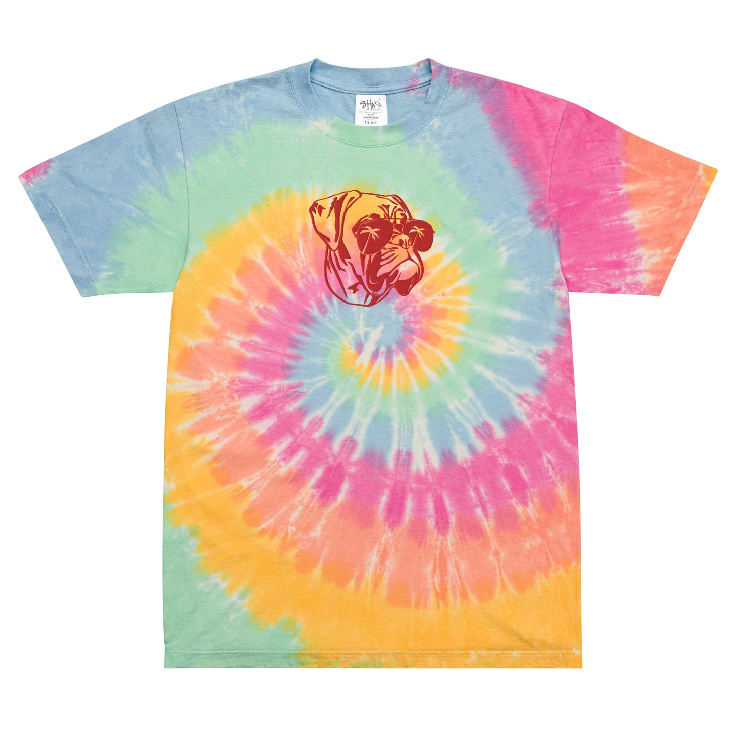 Oversized Boxer sunglasses tie-dye t-shirt