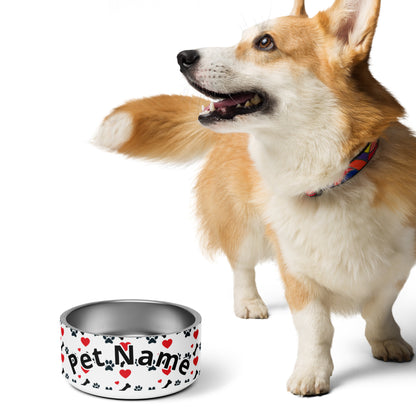 Pet Red and Black Bone bowl