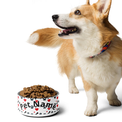 Pet Red and Black Bone bowl