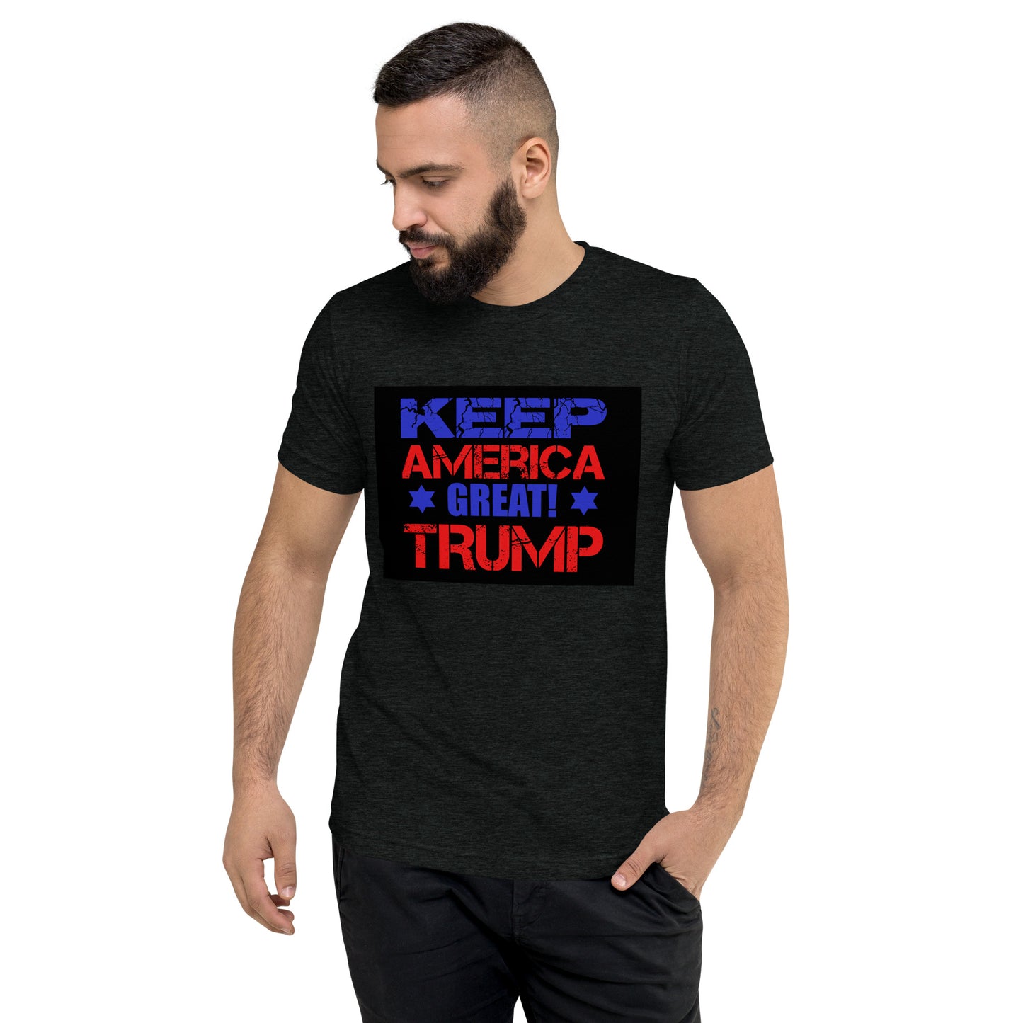 Short sleeve Trump America Again t-shirt