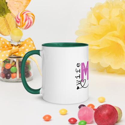 Mug Wife, Mom, Boss with Color Inside