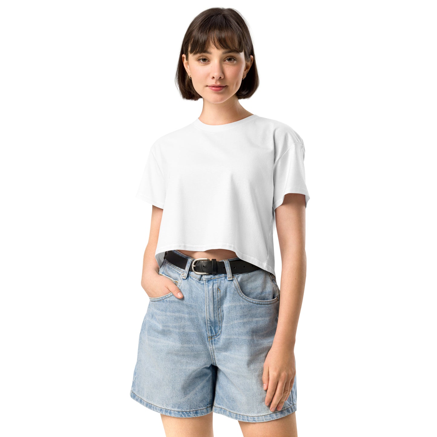 Women’s In My No Importa Era (white) crop top