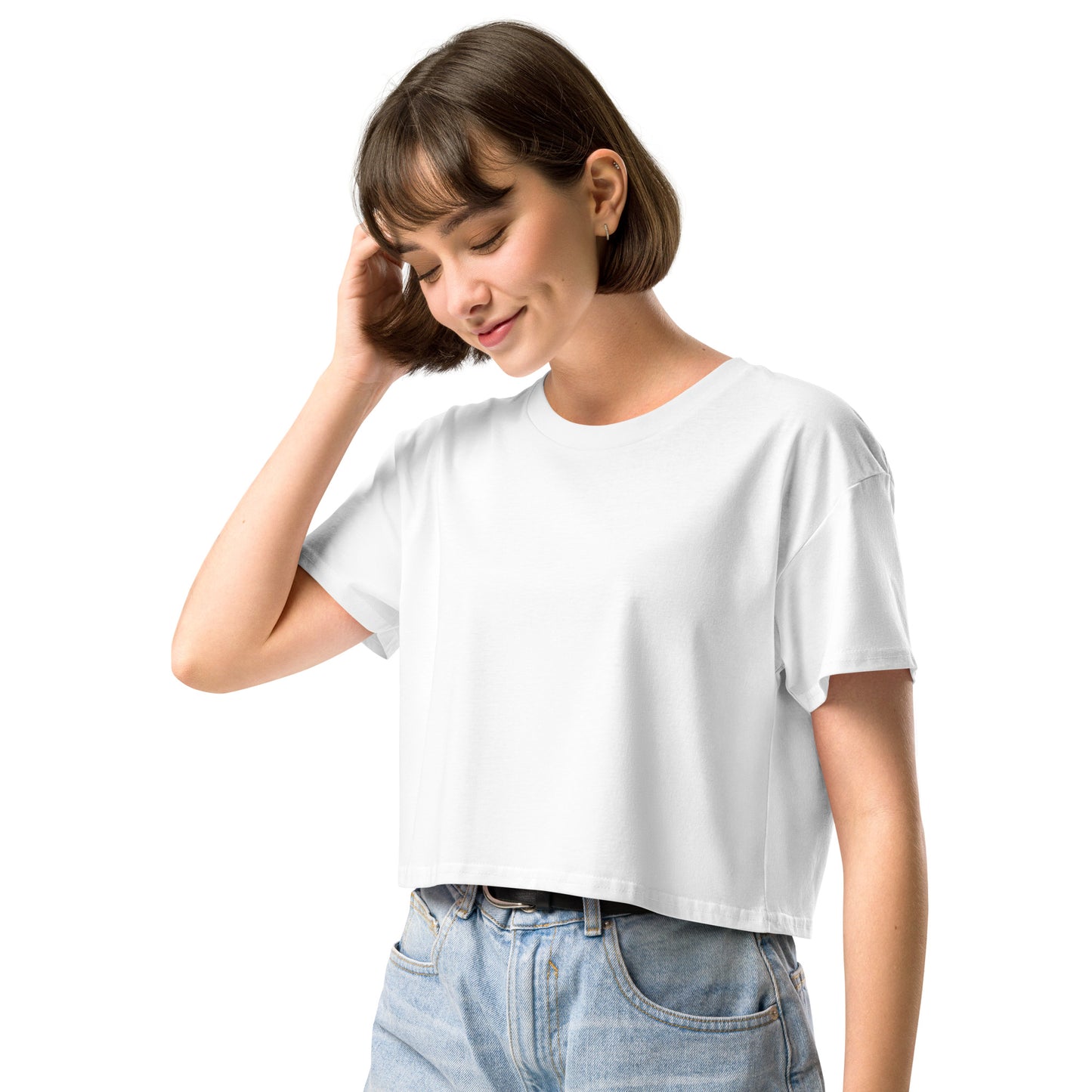 Women’s In My No Importa Era (white) crop top